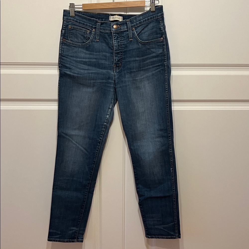 Madewell Slim Straight Jeans in William Wash, Size 30
